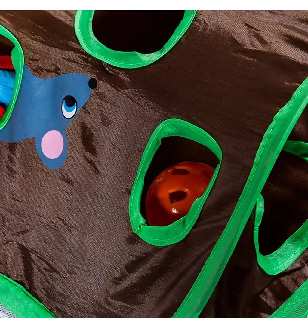 Cat Tunnel Game: Nine Holes, Folds Flat