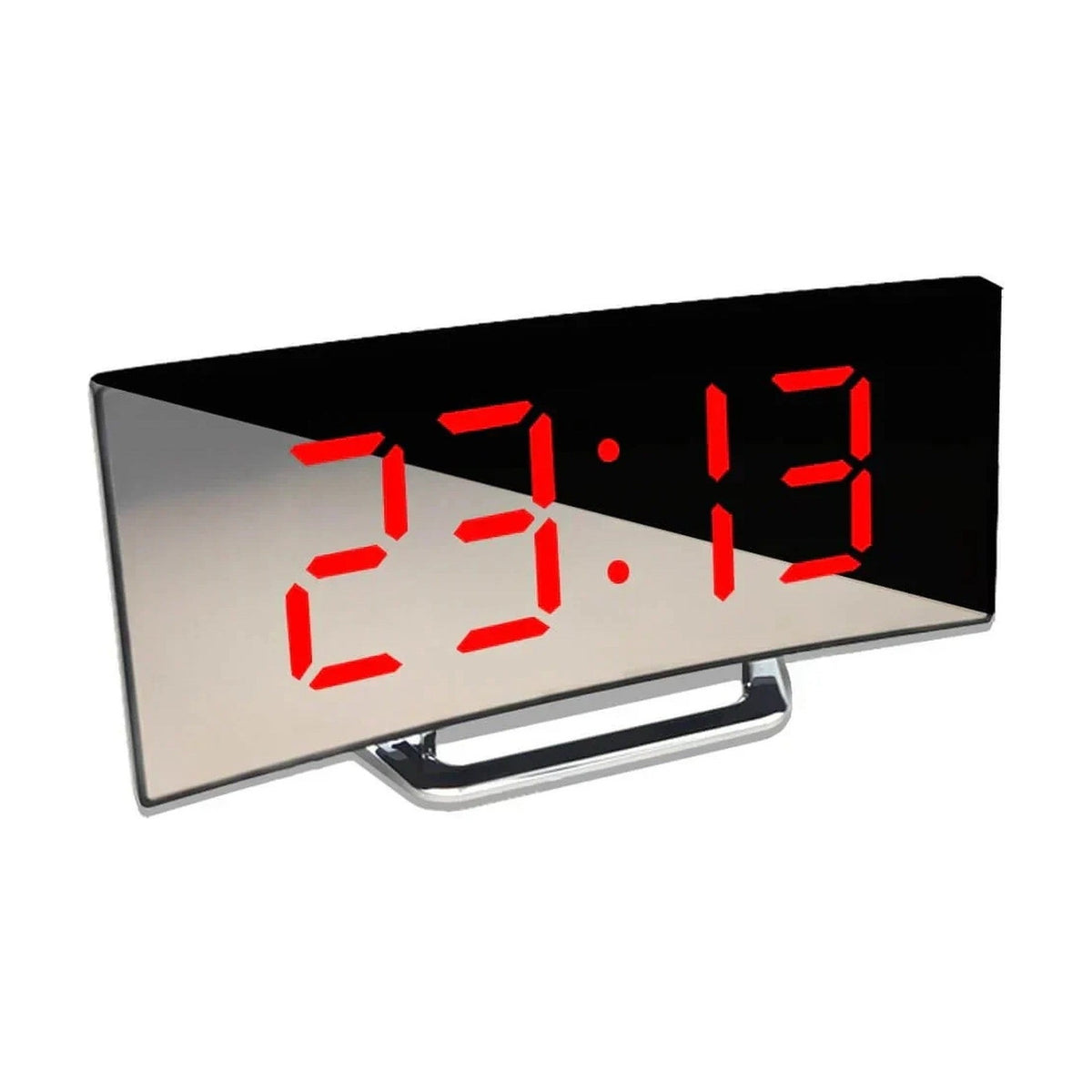 Curved LED Digital Clock: Large Display, Alarm