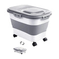 Foldable Food Storage Bin: Wheels, Sealed Lid