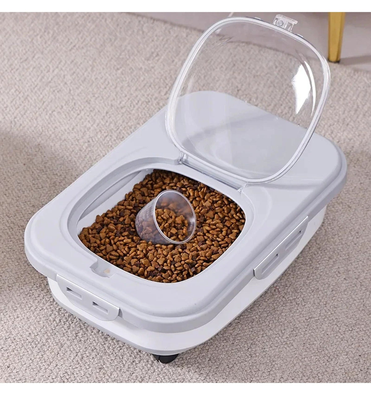Foldable Food Storage Bin: Wheels, Sealed Lid