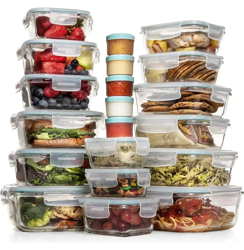Food Storage Set: Twenty Containers, Sealed Lids
