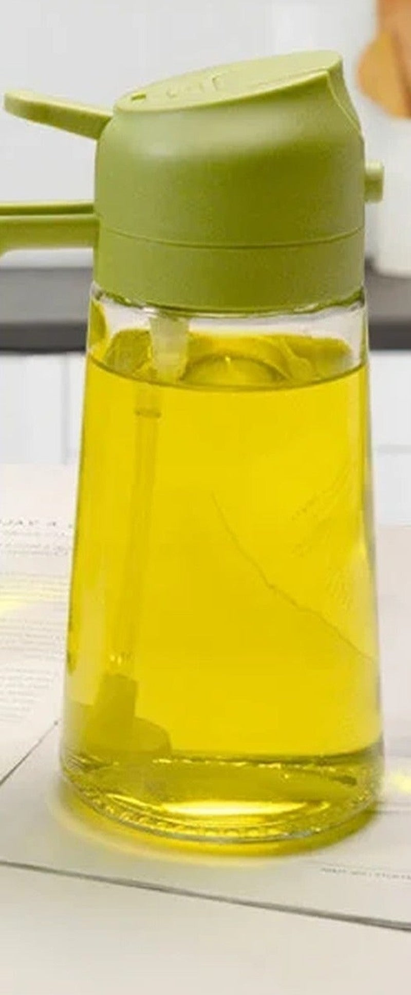 Oil Sprayer and Dispenser: Pour or Spray, Glass