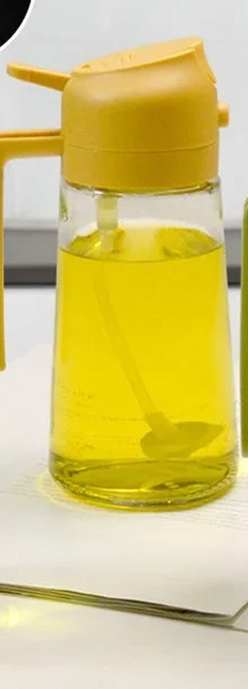 Oil Sprayer and Dispenser: Pour or Spray, Glass