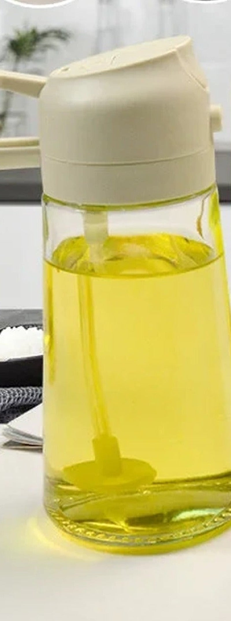 Oil Sprayer and Dispenser: Pour or Spray, Glass