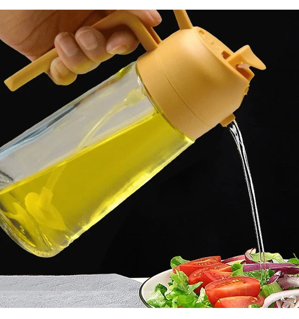 Oil Sprayer and Dispenser: Pour or Spray, Glass