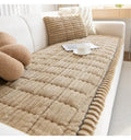 Plush Sofa Cover: Non-Slip Backing, Machine Washable
