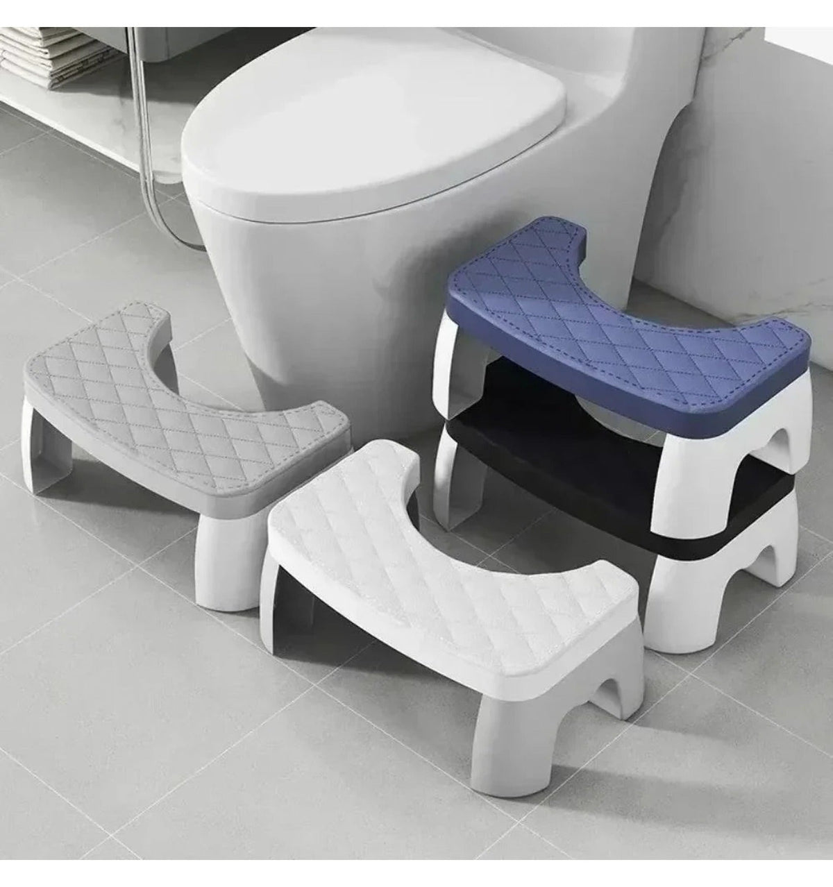 Toilet Step Stool: Non-Slip, Compact