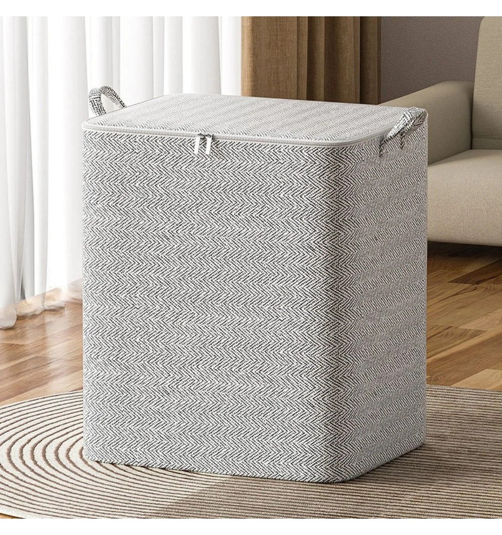 XL Clothes Storage Box: Handles, Detachable Lid