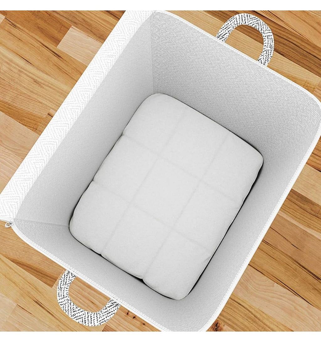 XL Clothes Storage Box: Handles, Detachable Lid